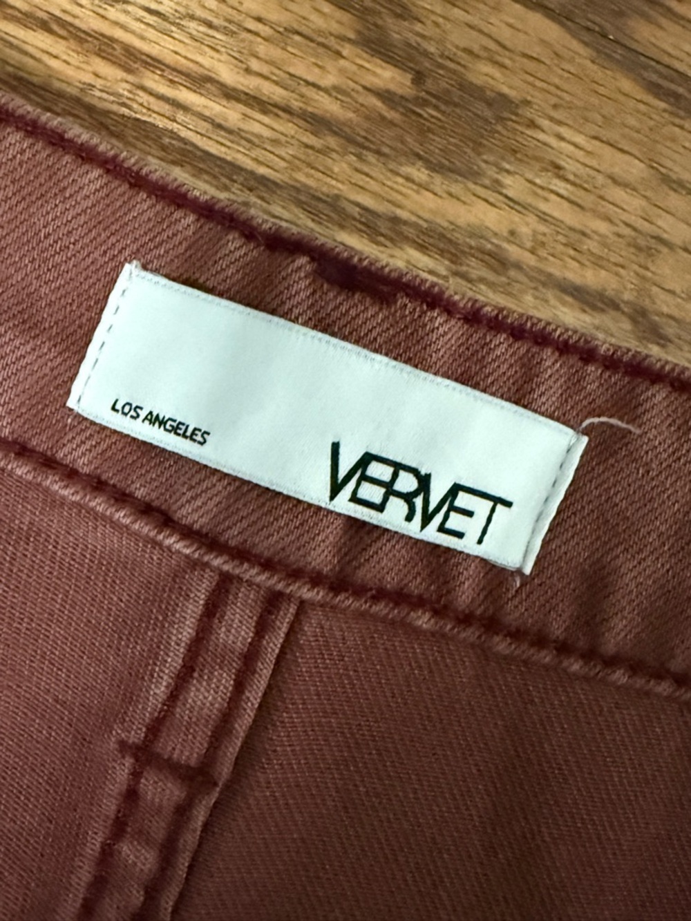 VERVET RUSSET BROWN 90S VINTAGE HIGH RISE CROP FLARE SIZE 28 - Picture 9 of 10